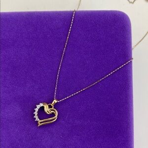 💛 10k CZ Heart Necklace